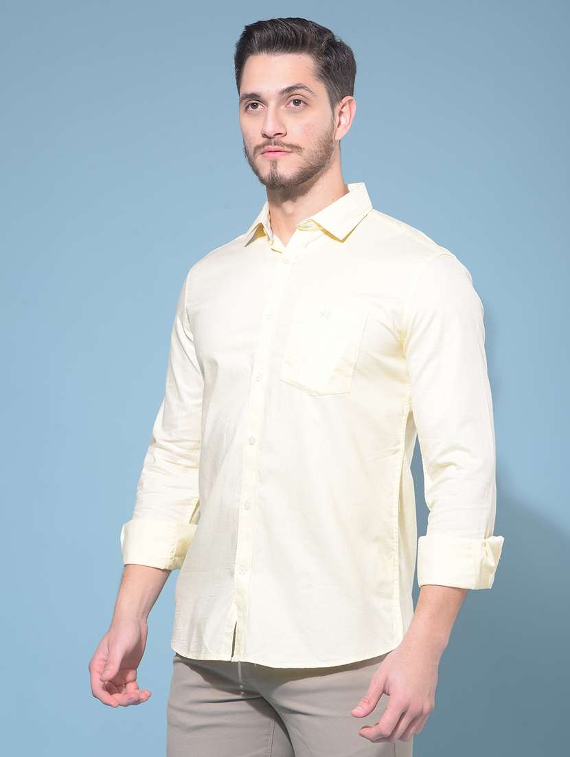 men long sleeved solid casual shirt