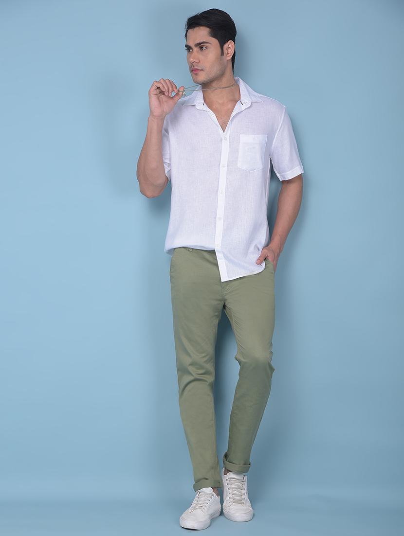 crimsoune club men white linen shirt - 21109010 - Standard Image - 6