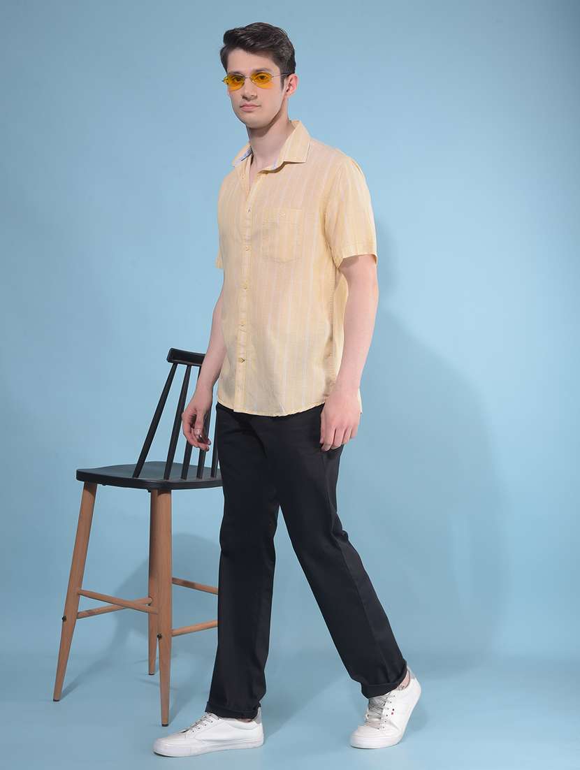 men mid rise chinos casual trouser - 21109529 -  Standard Image - 4