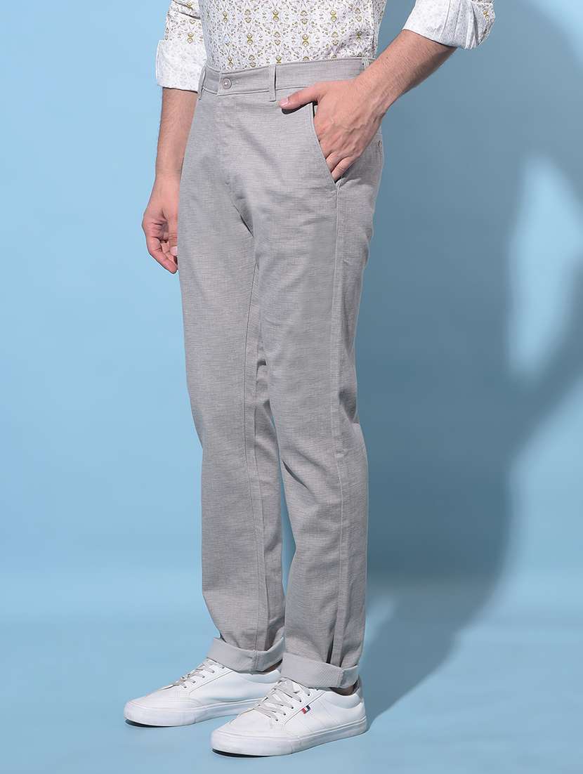 men mid rise chinos casual trouser - 21109550 -  Standard Image - 1