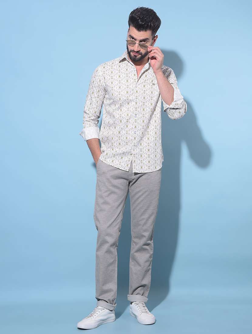 men mid rise chinos casual trouser - 21109550 - Standard Image - 4