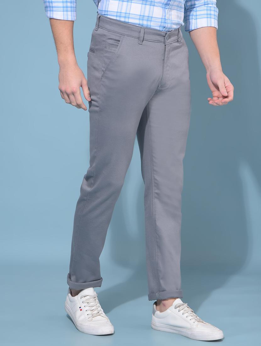 men mid rise chinos casual trouser - 21109590 - Standard Image - 1