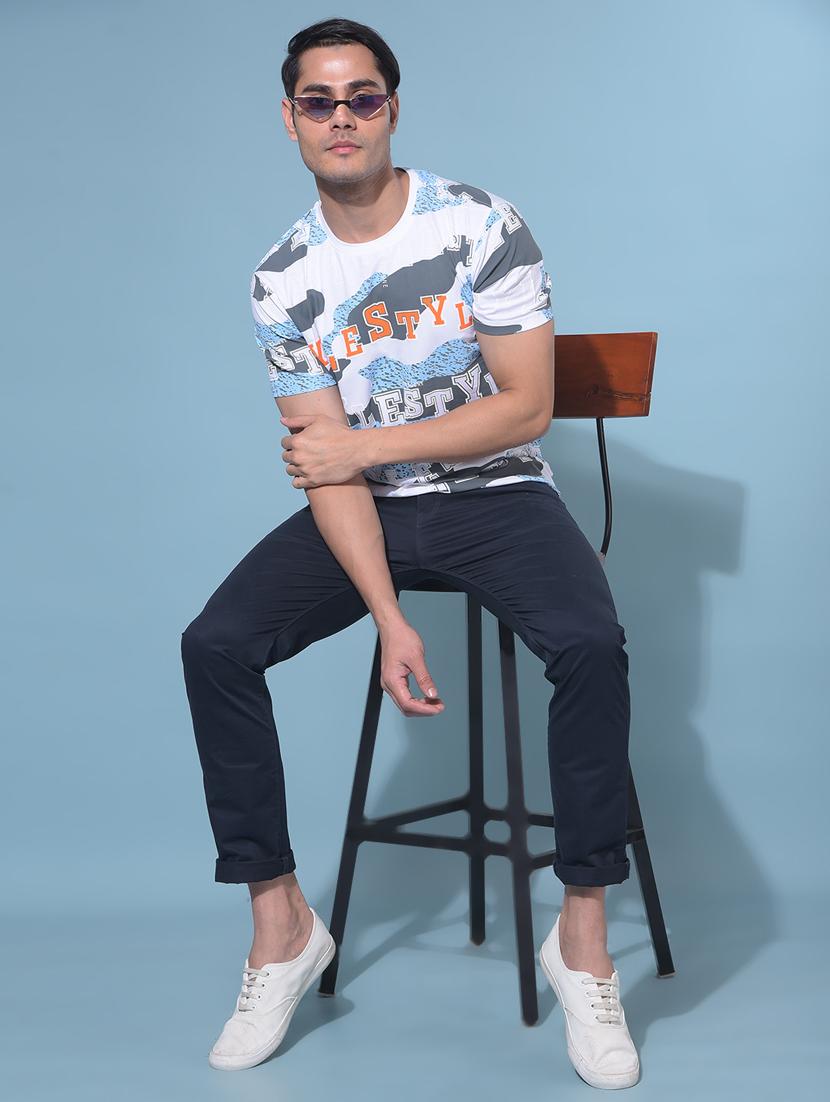 men round neck printed t-shirt - 21109759 - Standard Image - 4