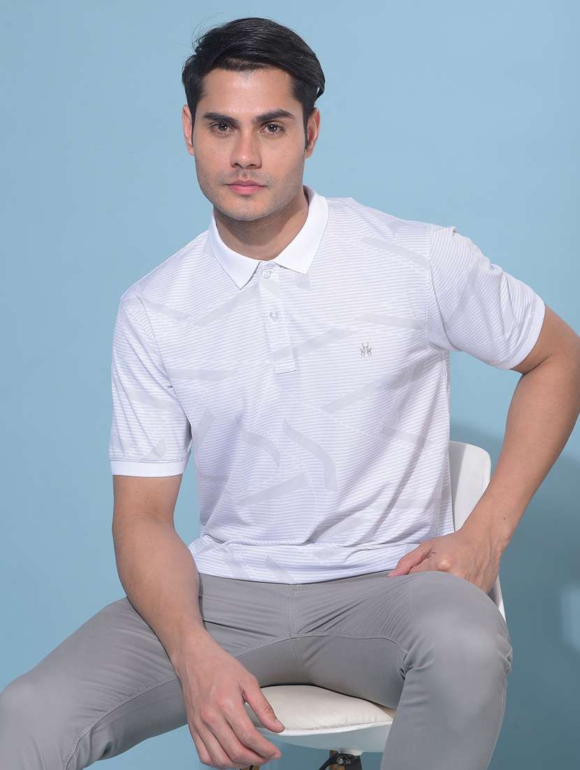 men polo neck printed t-shirt - 21109765 -  Standard Image - 1