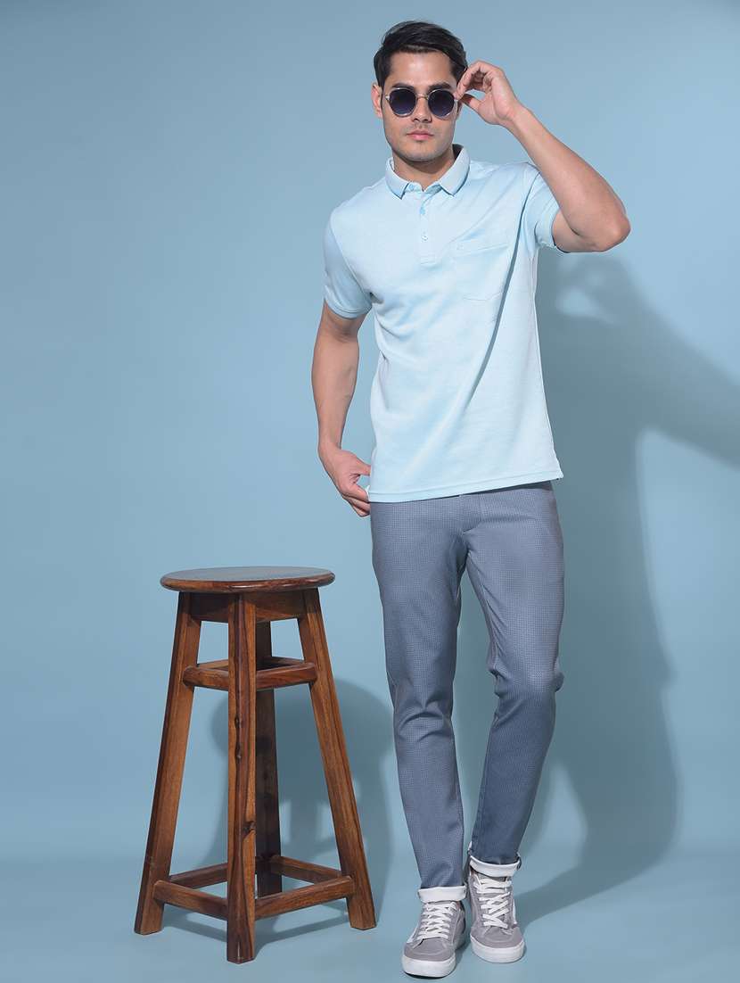 men mandarin neck solid t-shirt - 21109776 -  Standard Image - 4