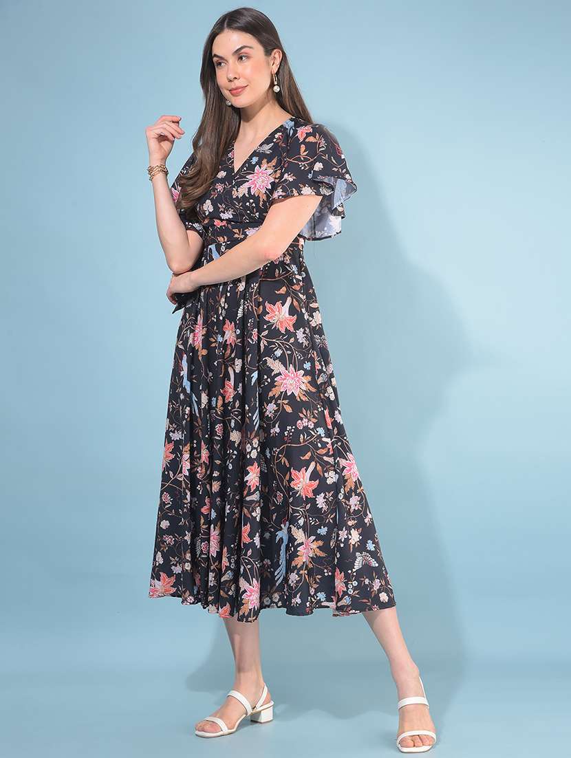 women floral print bell sleeves dress - 21109911 -  Standard Image - 1
