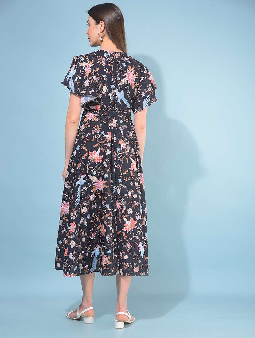 women floral print bell sleeves dress - 21109911 -  Standard Image - 4
