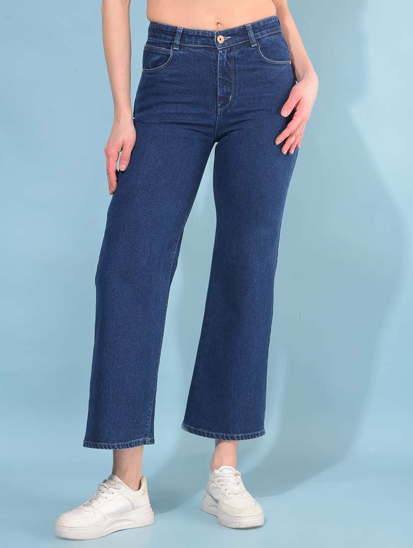 women solid plain bootcut jean