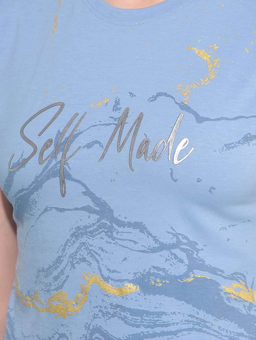 women short sleeves front print crop t-shirt - 21111282 -  Standard Image - 6