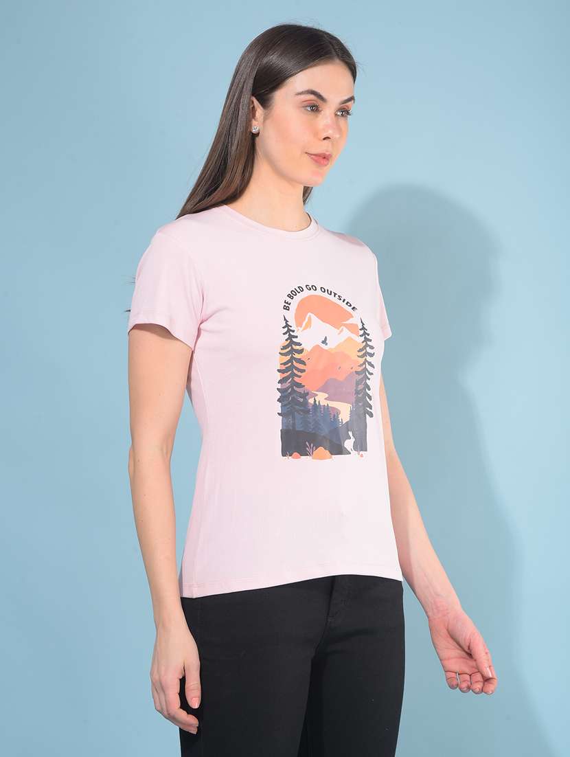 women short sleeves front t-shirt - 21111286 - Standard Image - 1