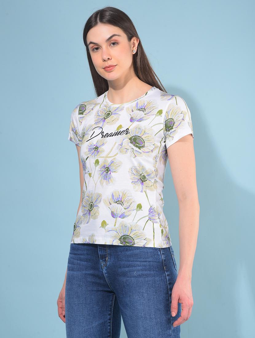 women short sleeves all over print t-shirt - 21111293 - Zoom Image - 0