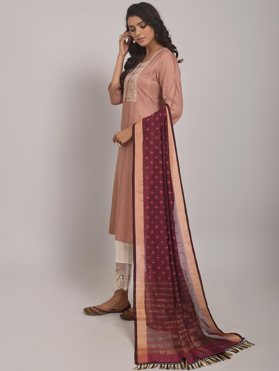 women kurta pant set with dupatta - 21112835 - Standard Image - 1