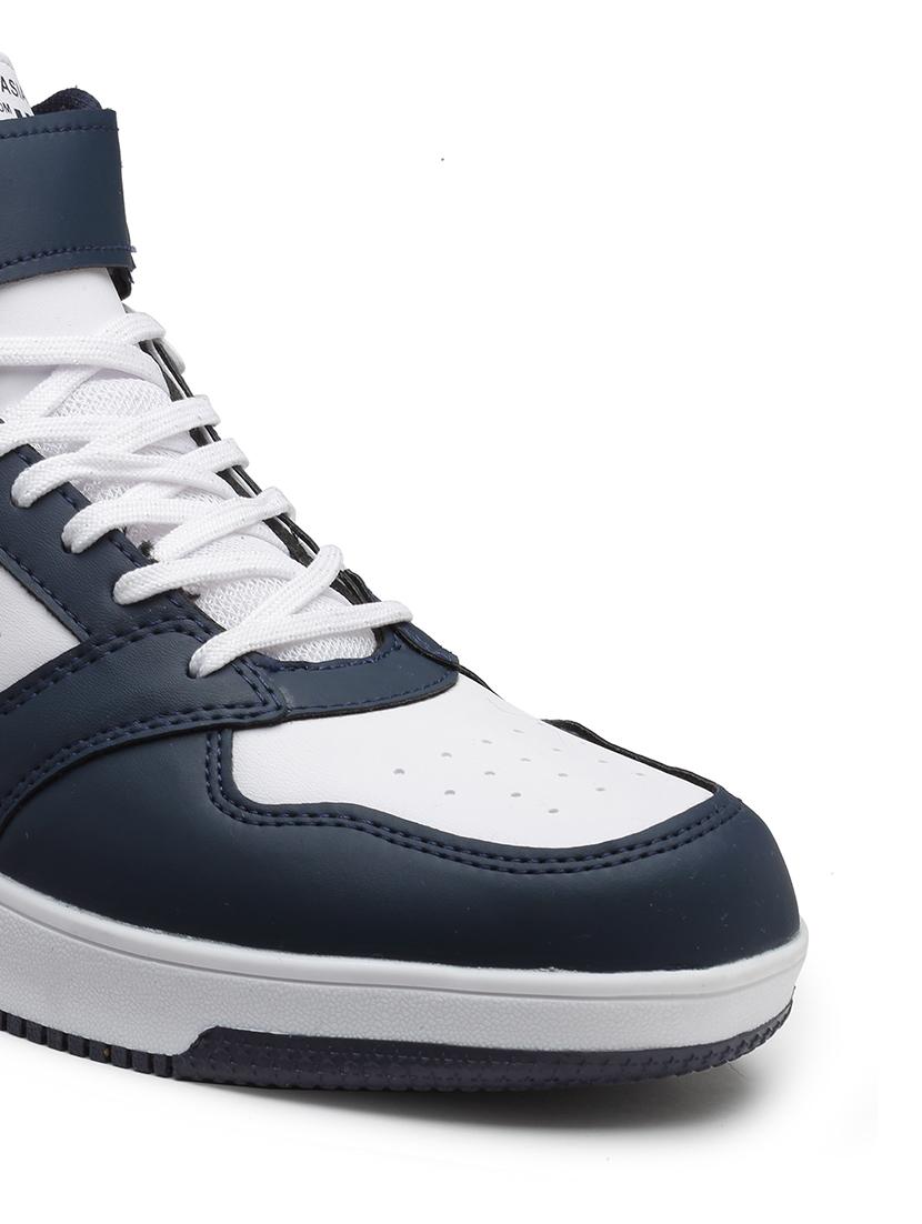 navy blue lace up sneakers - 21113373 - Standard Image - 4
