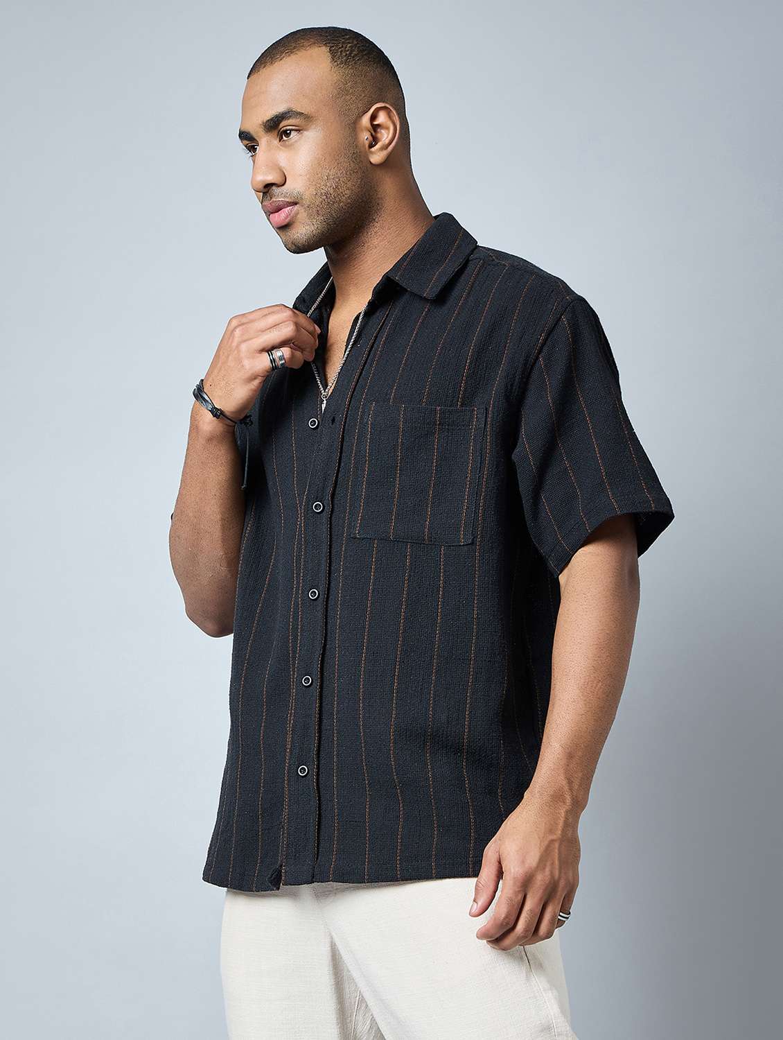 half sleeve oversized fit shirt