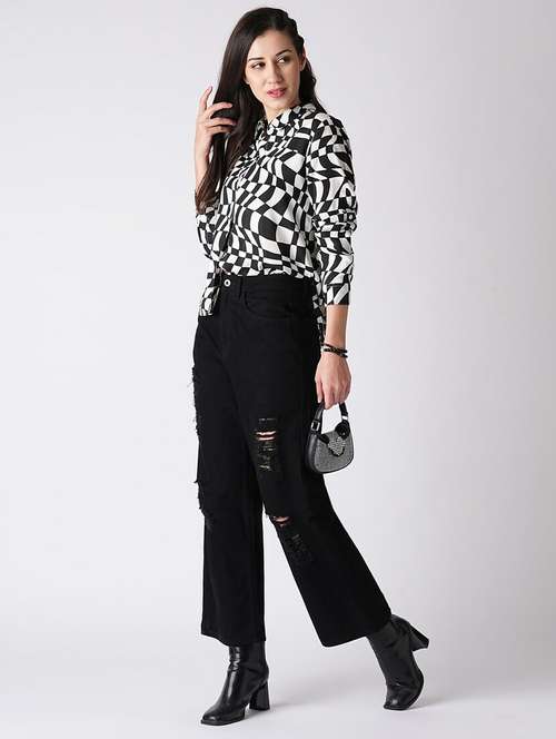 women mid rise distressed jeans - 21116233 -  Standard Image - 0