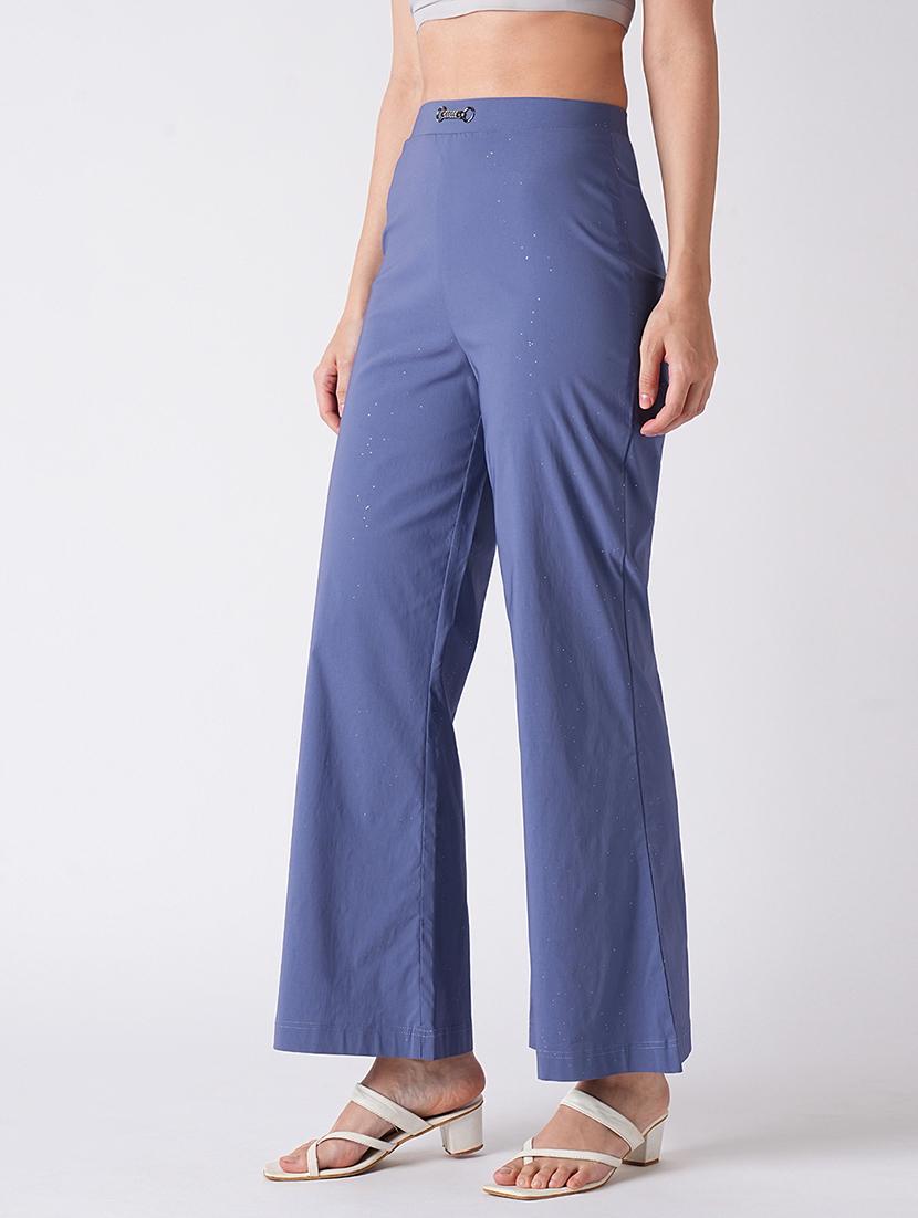 blue rayon bootcut trouser - 21116240 -  Standard Image - 1