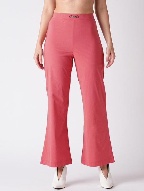 pink rayon bootcut trouser - 21116241 - Standard Image - 0