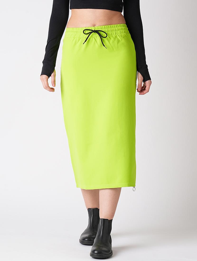 green polyester straight skirt - 21116246 - Zoom Image - 0