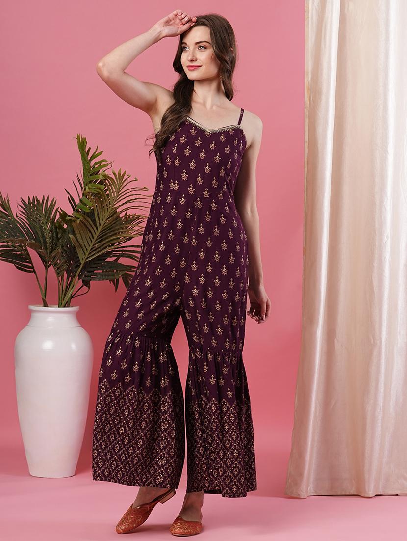 women printed full length jumpsuit - 21116308 -  Standard Image - 1