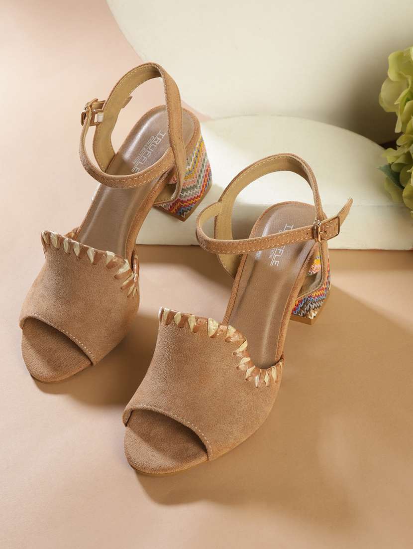 tan suede ankle strap sandals