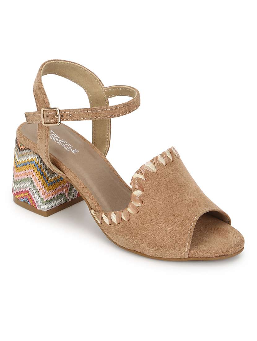 tan suede ankle strap sandals - 21116374 - Standard Image - 1