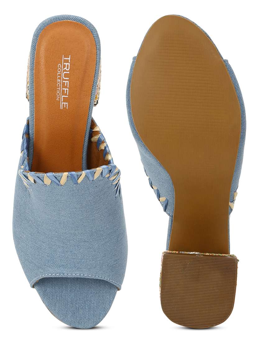 blue mesh slip on sandals - 21116376 - Standard Image - 4