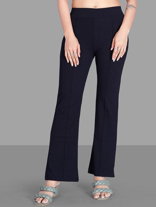 women mid-rise solid peg trouser - 21116396 - Standard Image - 0