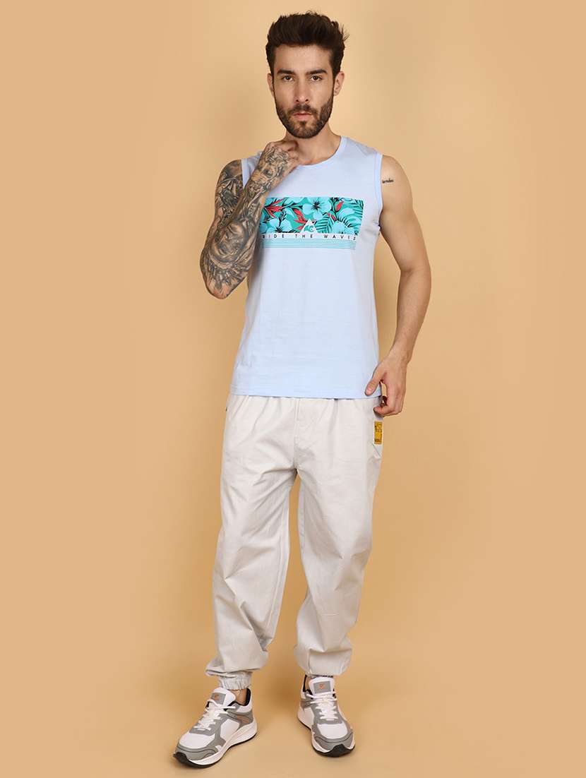 men solid mid rise jogger - 21128393 -  Standard Image - 4