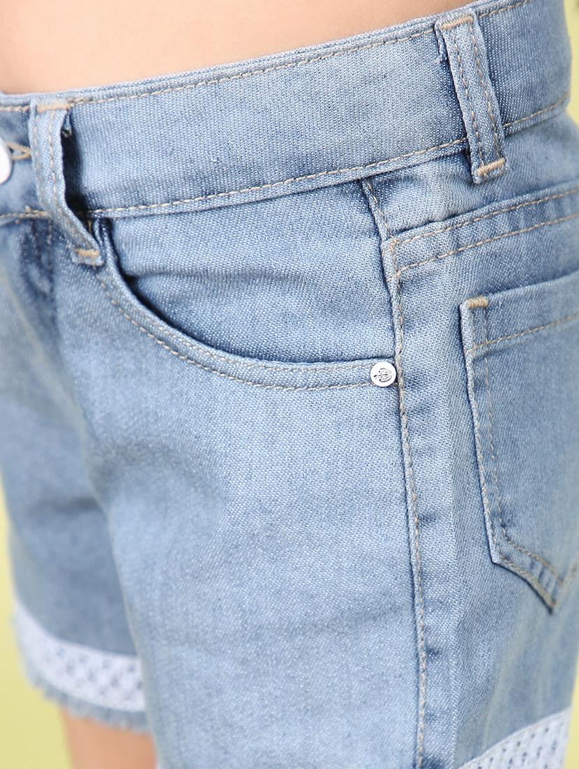 girls light blue solids shorts - 21128404 - Standard Image - 6