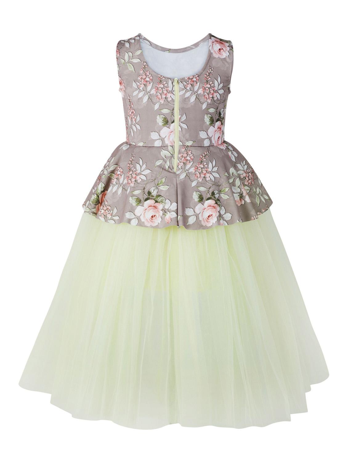 girls round neck net frock - 21128518 -  Standard Image - 1