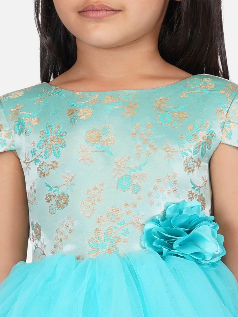 girls round neck net frock - 21128570 - Standard Image - 4