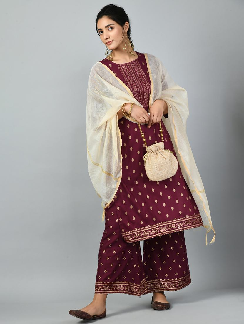 women kurta palazzo set wit dupatta - 21128681 - Standard Image - 1
