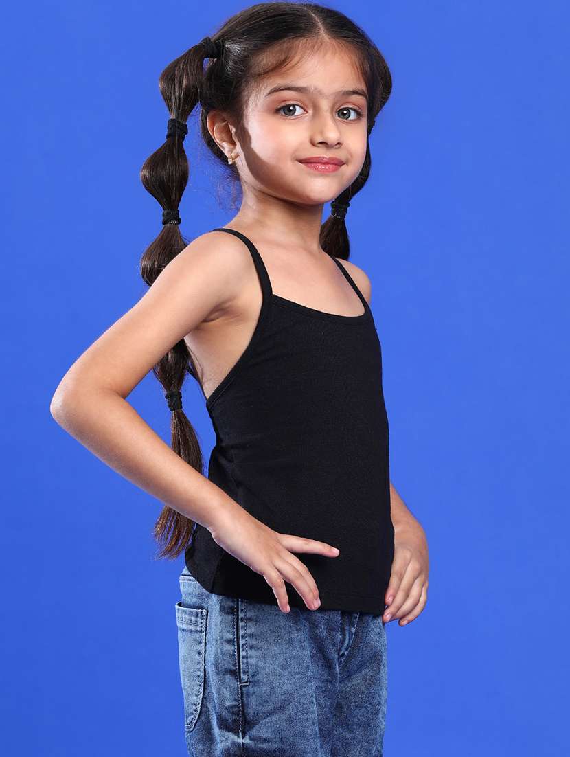 girls square neck solid spaghetti  - 21128729 -  Standard Image - 1