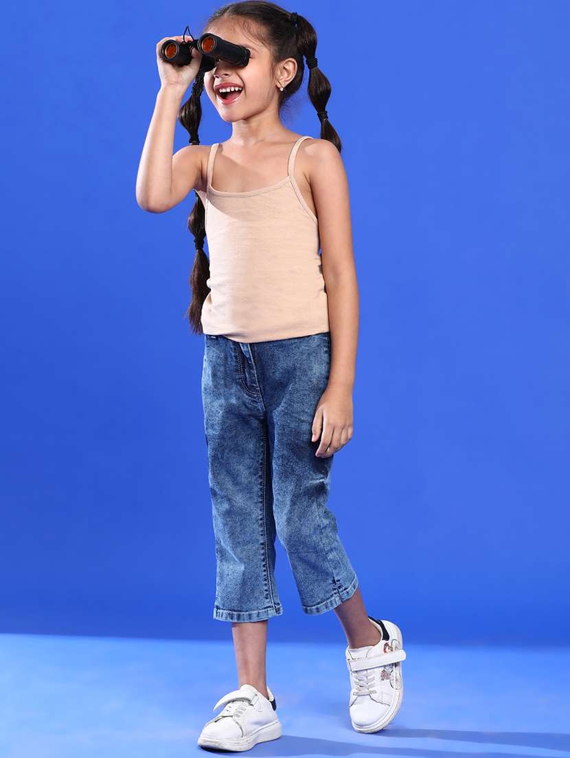 girls square neck solid spaghetti  - 21128731 -  Standard Image - 4