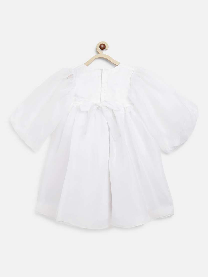 white solid frock - 21128767 -  Standard Image - 1