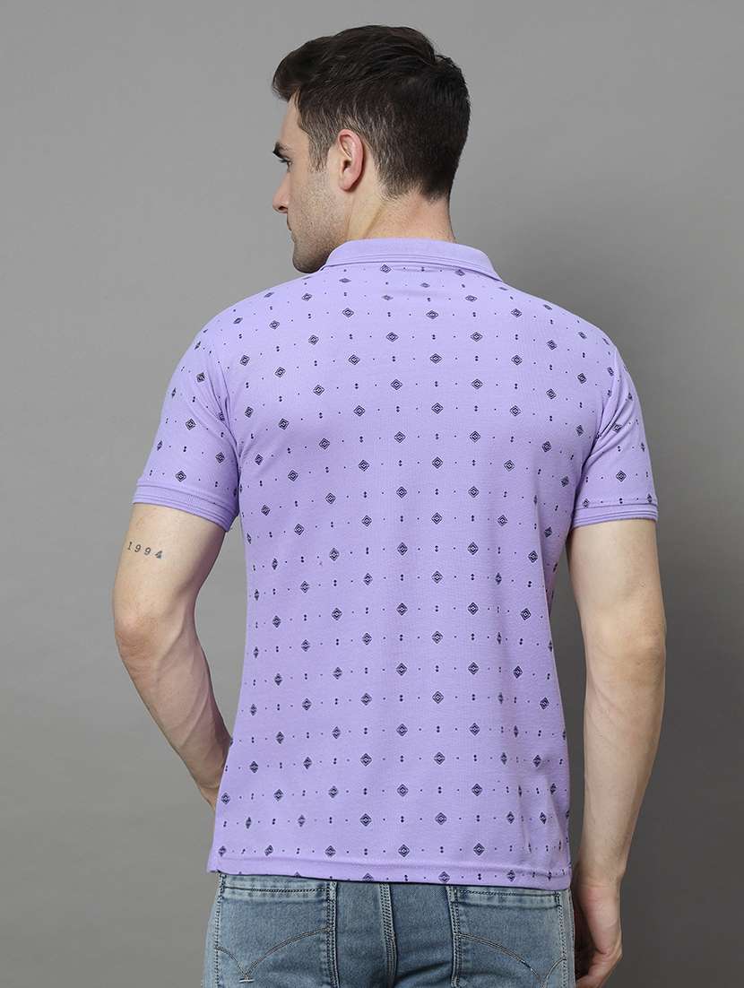 men polo neck printed t-shirt - 21128854 -  Standard Image - 1