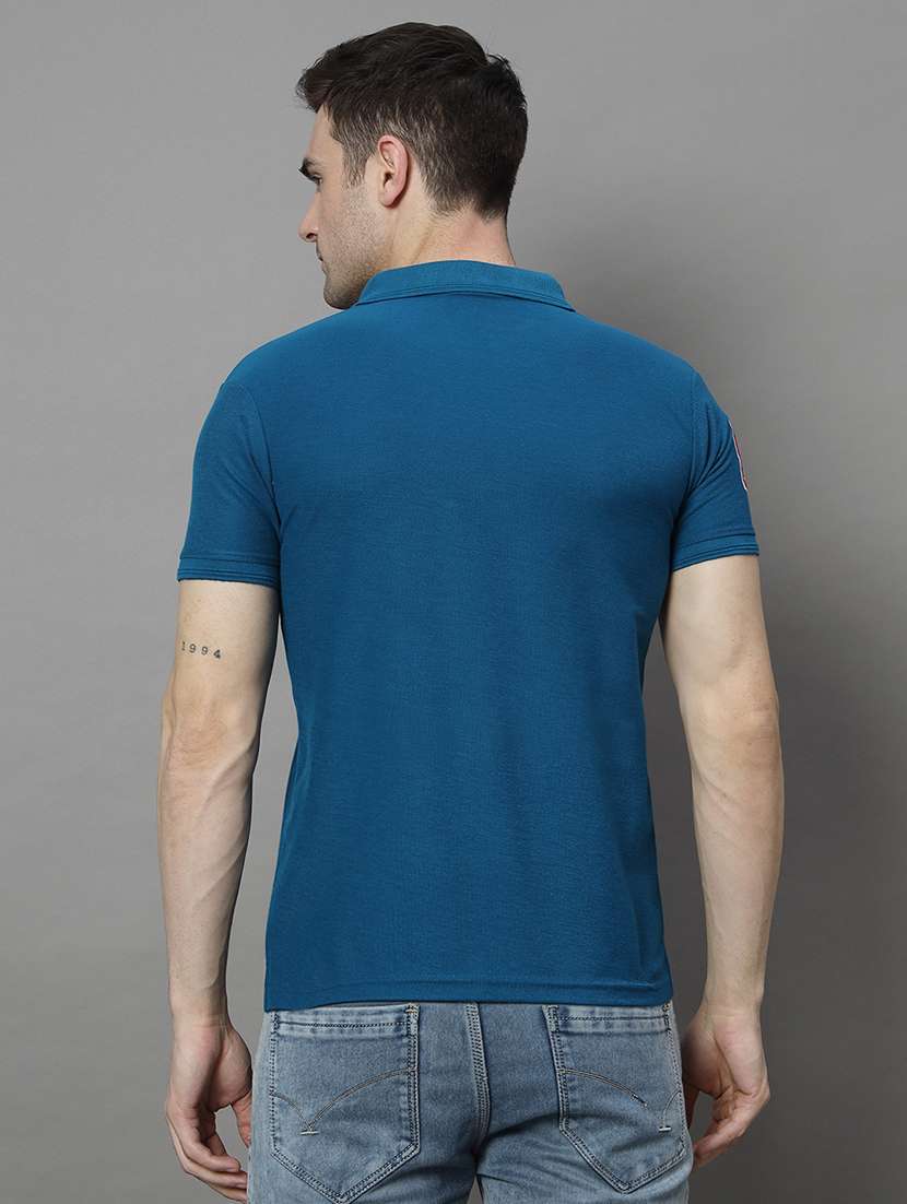 blue polyester plain tshirt - 21128856 -  Standard Image - 1