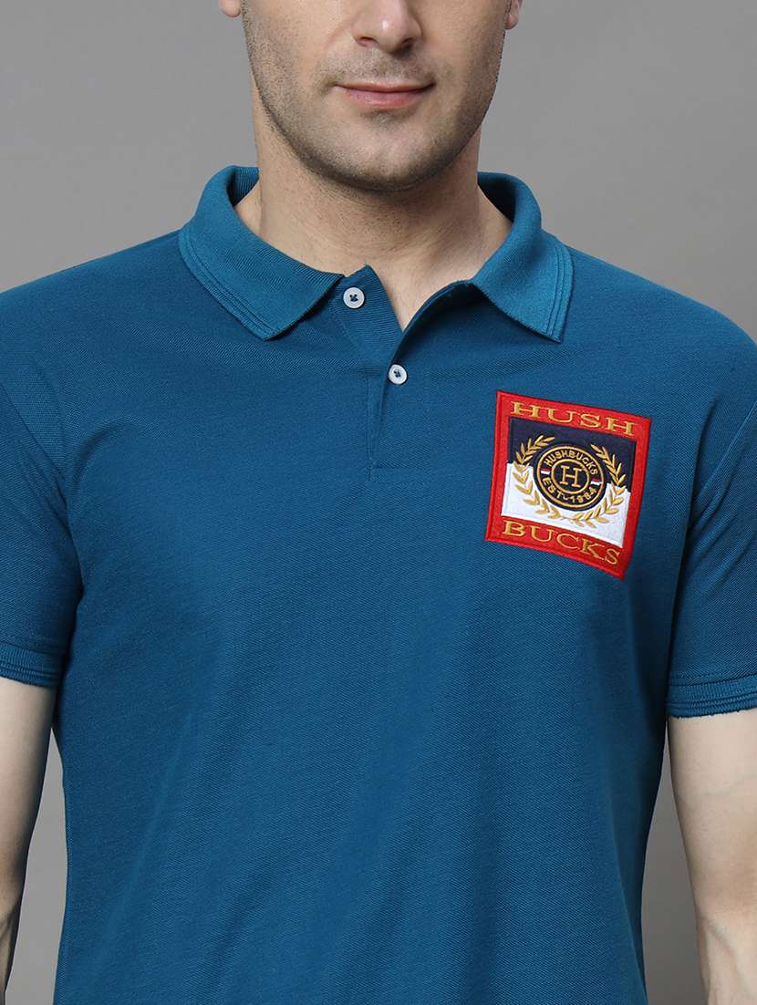 blue polyester plain tshirt - 21128856 -  Standard Image - 4