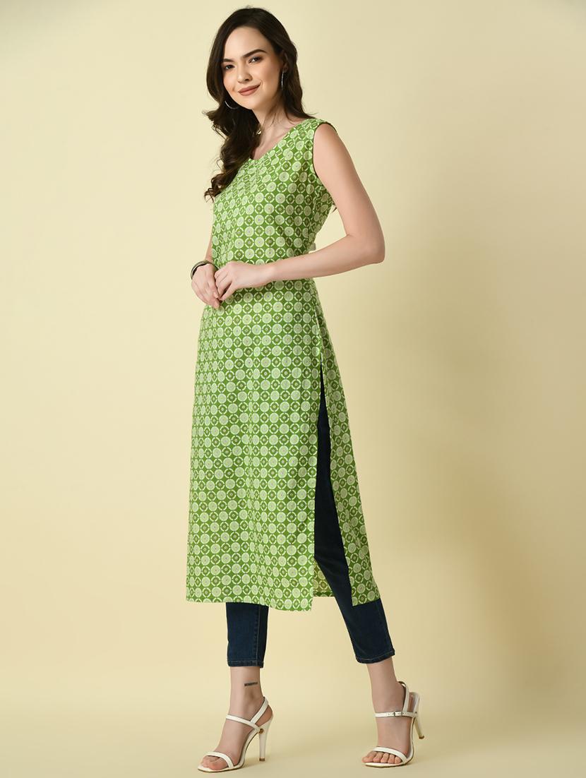 women green printed viscose kurta - 21129003 - Standard Image - 1