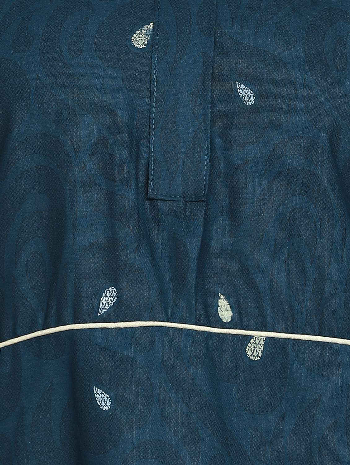 women navy blue self design cotton nighty - 21129912 - Standard Image - 4