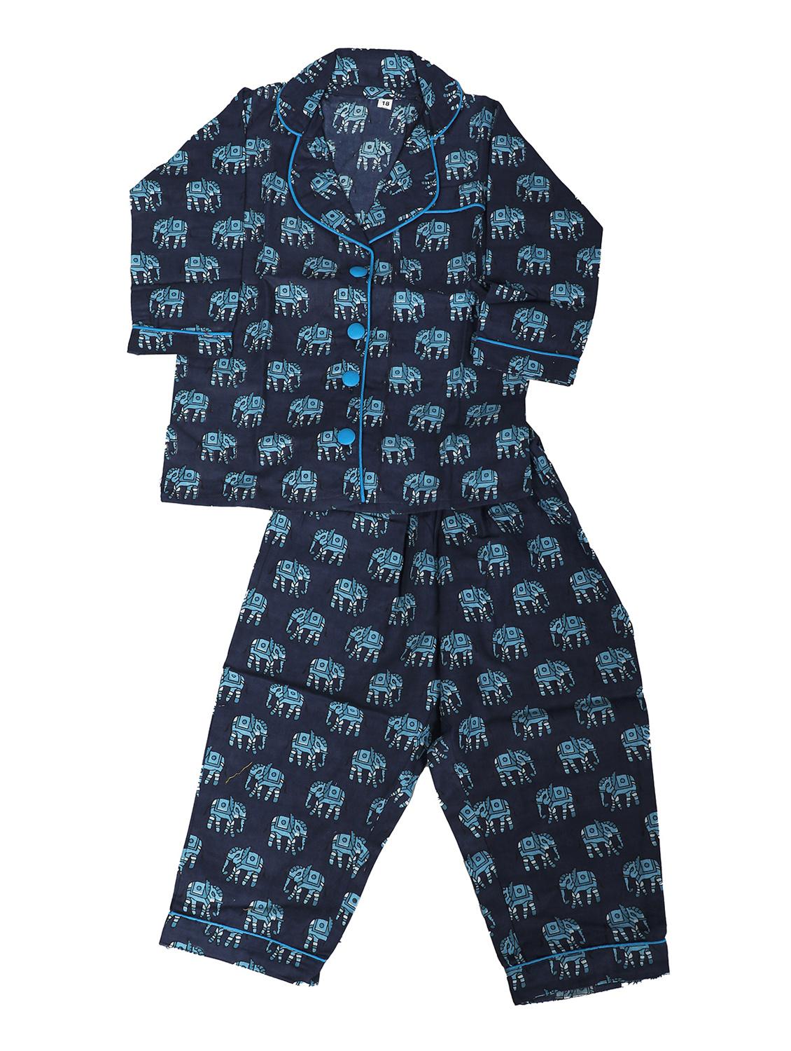 kids printed nightwear pyjama set - 21129954 - Standard Image - 1