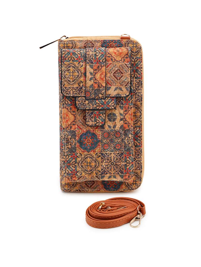 women printed fold over clutch