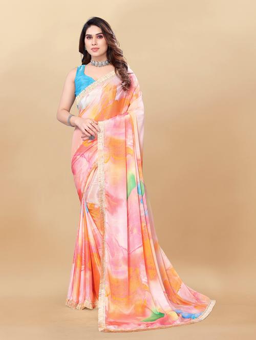 women printed saree with blouse - 21130202 - Standard Image - 0