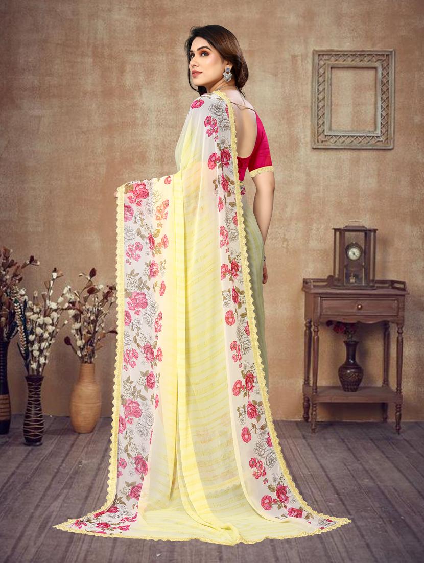 women printed saree with blouse - 21130252 - Standard Image - 1