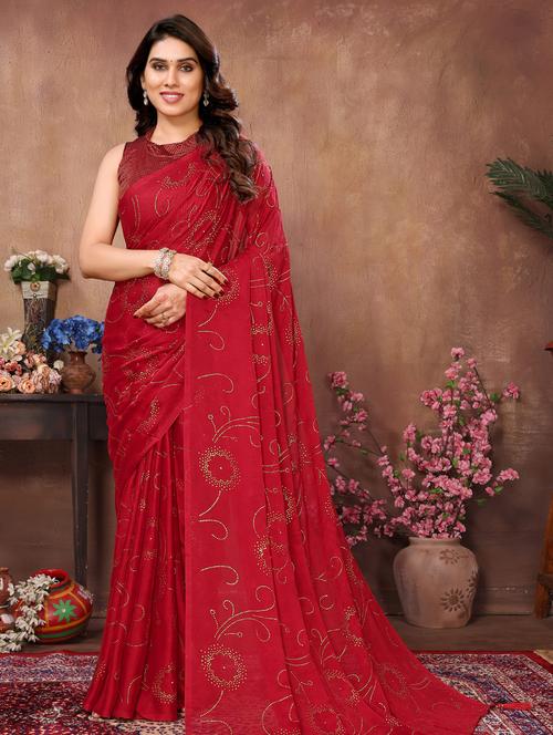 women embellished saree with blouse - 21130265 - Standard Image - 0