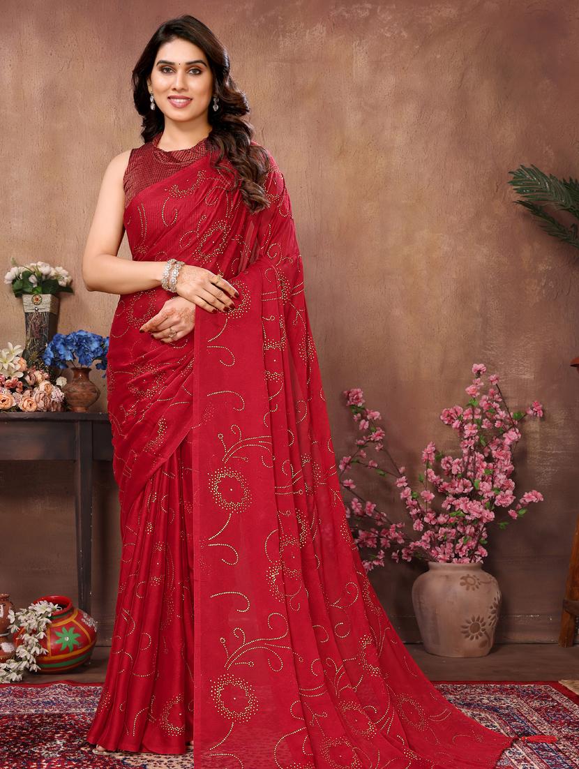 women embellished saree with blouse - 21130265 - Zoom Image - 0