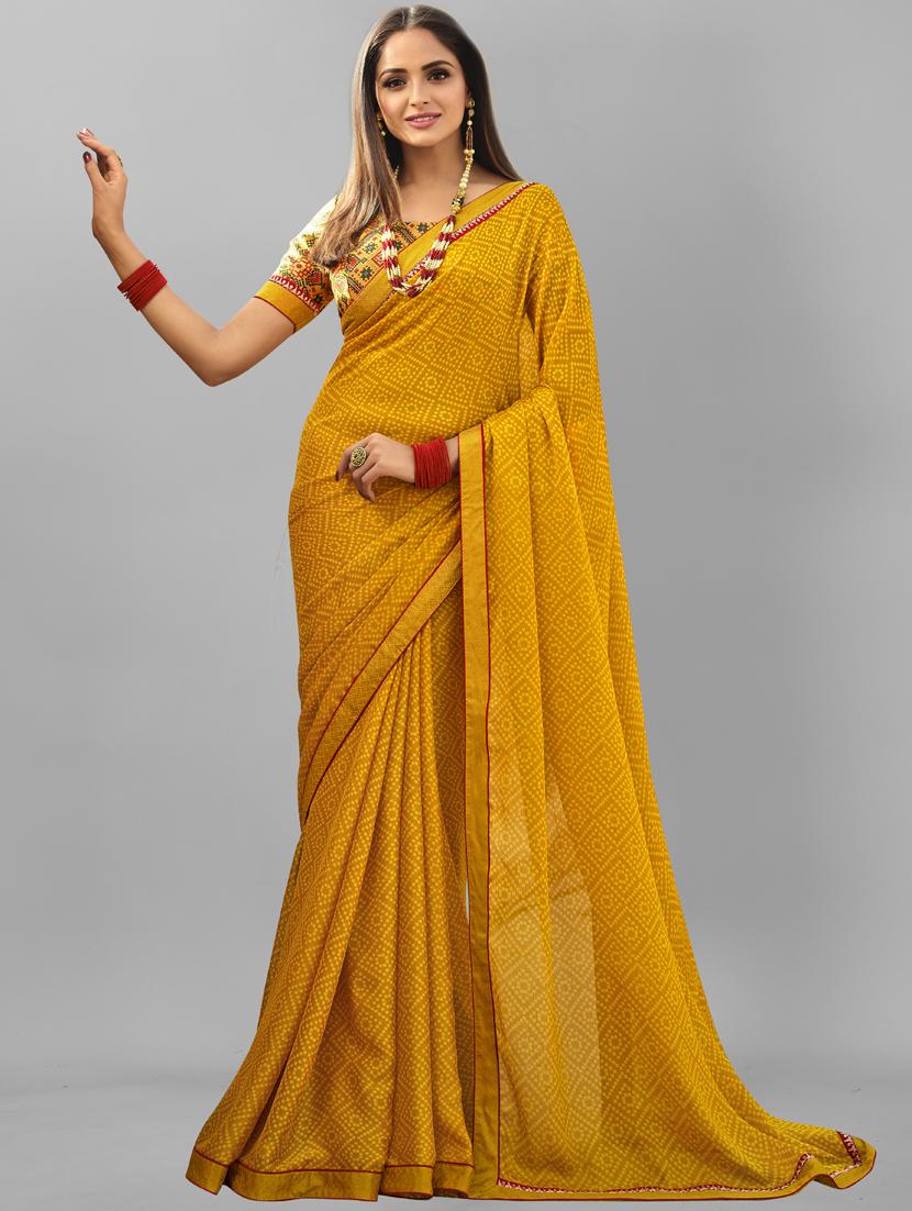 women printed saree with blouse - 21130299 - Zoom Image - 0