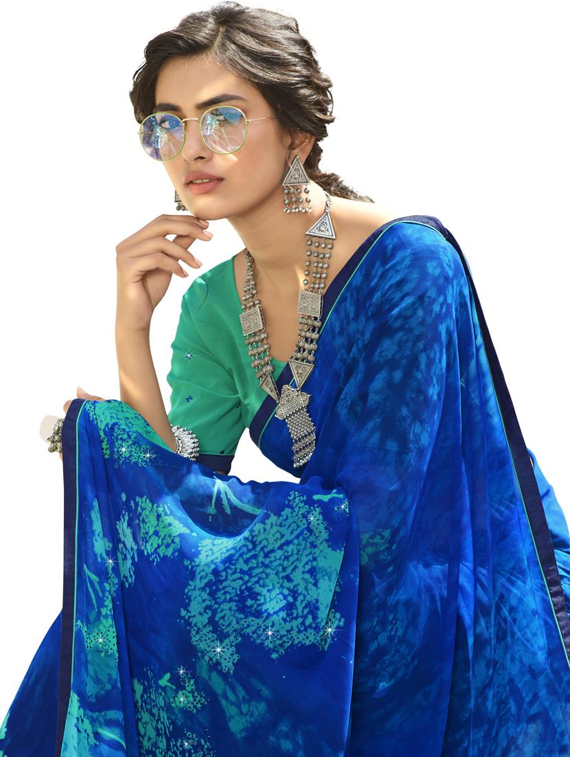 women printed saree with blouse - 21130324 -  Standard Image - 1