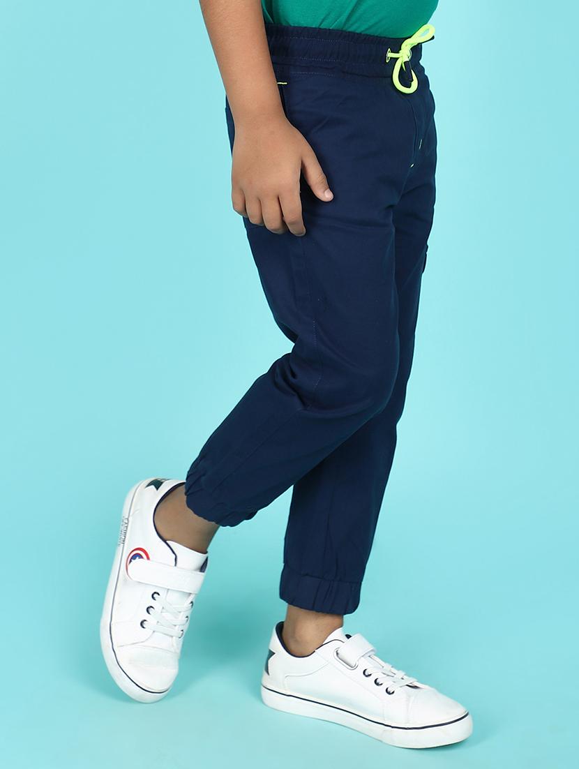 boys blue cotton cargo trouser - 21130465 -  Standard Image - 1
