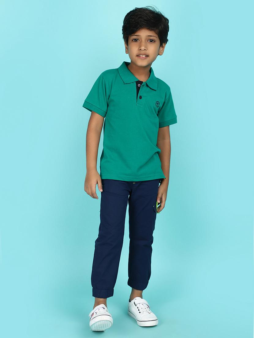 boys blue cotton cargo trouser - 21130465 - Standard Image - 4